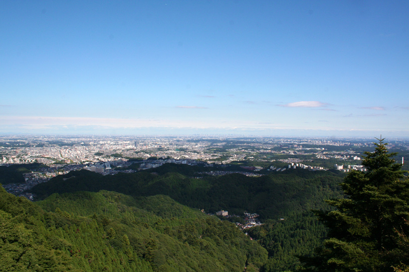 高尾山の山頂からの景色