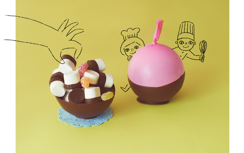 お菓子研究家・福田里香さんの 子どもとつくる楽しいおやつ【 01. チョコレートの風船ボウル】