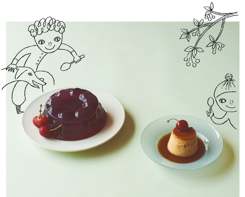 お菓子研究家・福田里香さんの 子どもとつくる楽しいおやつ【 02. ブルーベリーゼリーとカスタードプリン】