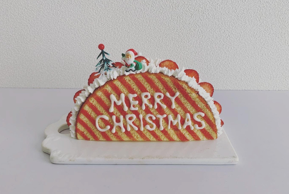 【メッセージ入りケーキ】 今年のクリスマスケーキは、親子で“ハーフケーキ”をつくろう！