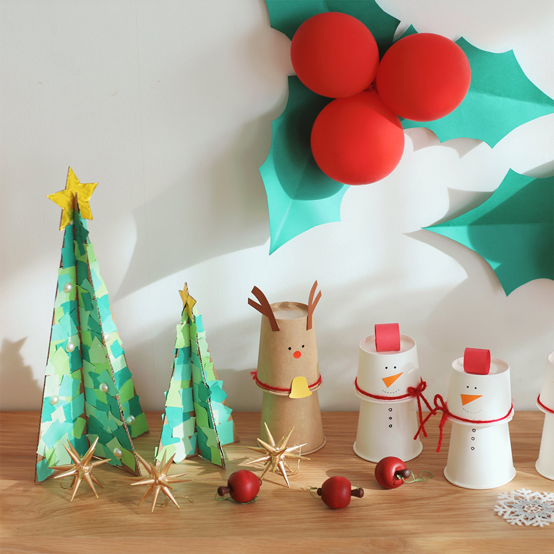 クリスマス飾りの工作アイディア。身近な材料で簡単につくれる！