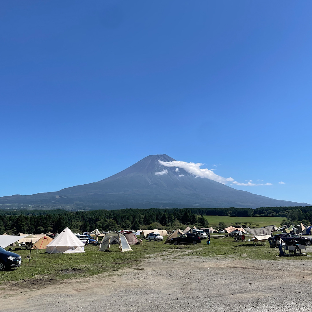ふもとっぱらキャンプ場、富士山側の景色