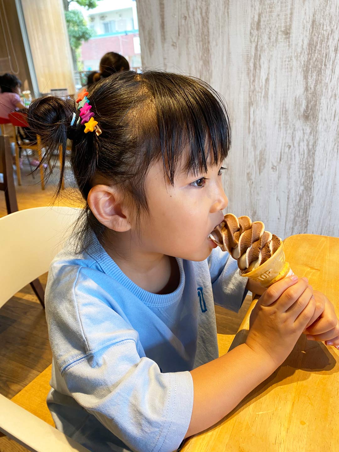 足立区 西新井 ギャラクシティ こども未来創造館 カフェ ソフトクリーム