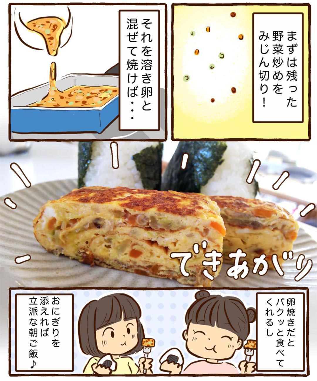 「余った野菜炒めを簡単リメイク！」チッチママの『ごはんできたよ！』vol.36