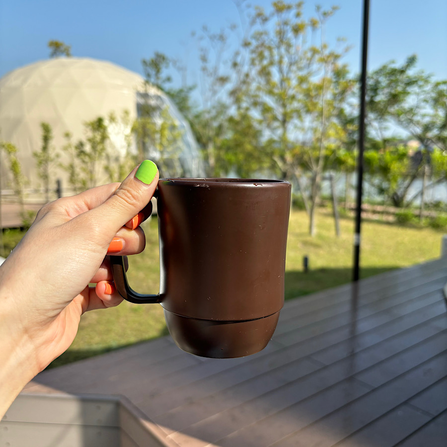 グランドーム千葉富津の朝時には、コーヒーマルシェも利用可能。
