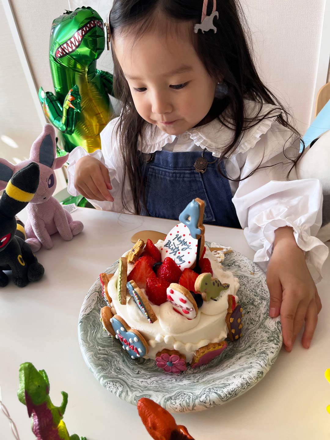 子ども 誕生日ケーキ バースデーケーキ アイシングクッキー 恐竜
