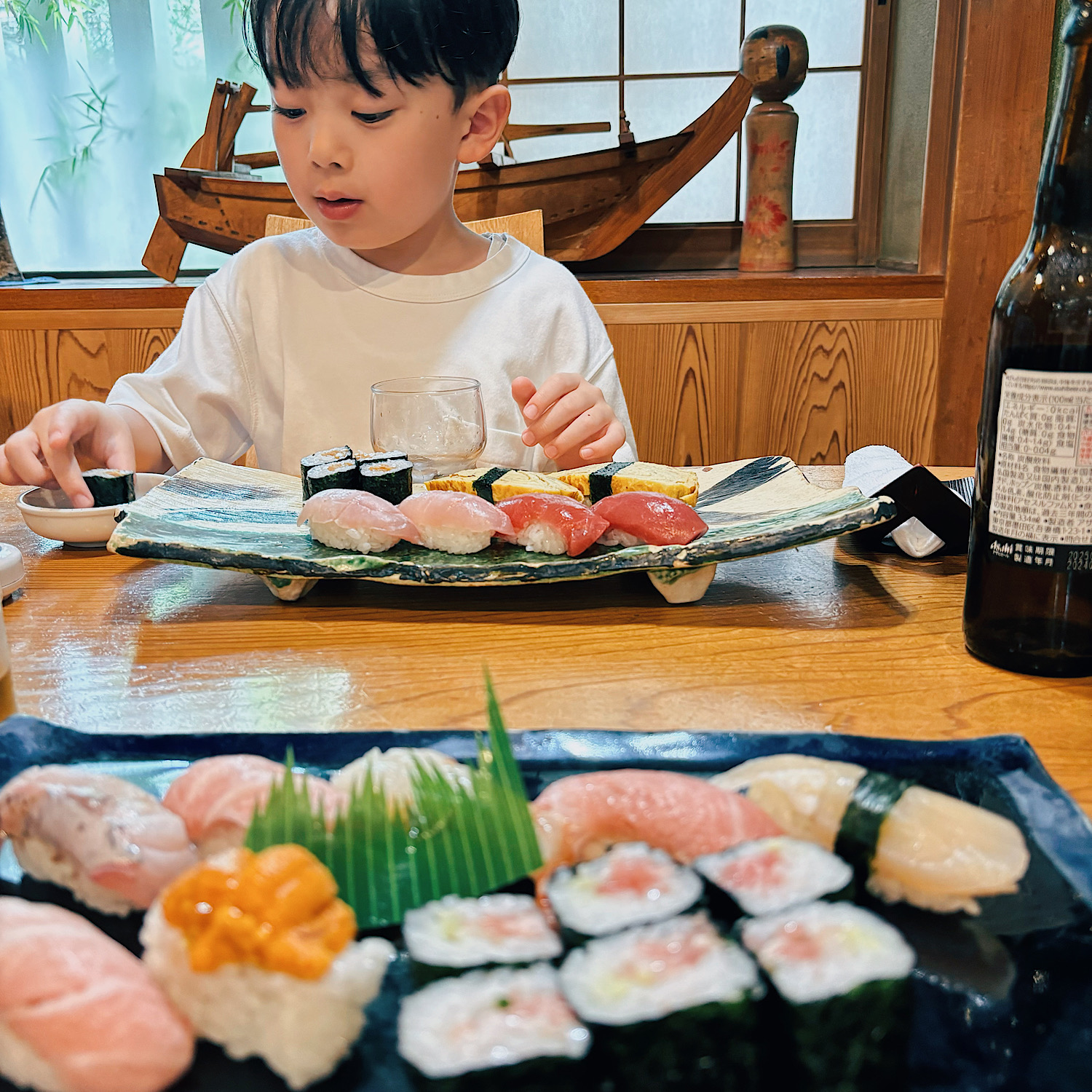 【1泊2日子連れ旅行】親子大満足なおすすめ旅行プラン紹介ブログ！鴨川シーワールド近くのお寿司屋さん「松鮨」が美味しい！子供はお好みで、大人は特上をオーダー。