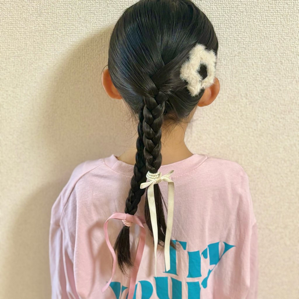 不器用でも3分で完成！【通園通学ヘアアレンジ】簡単＆崩れない三つ編みスタイル