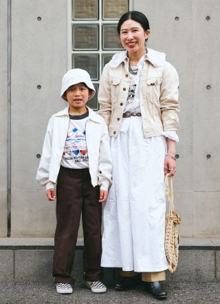 ヴィンテージ好きの親子コーデ。春めくホワイトをシェア