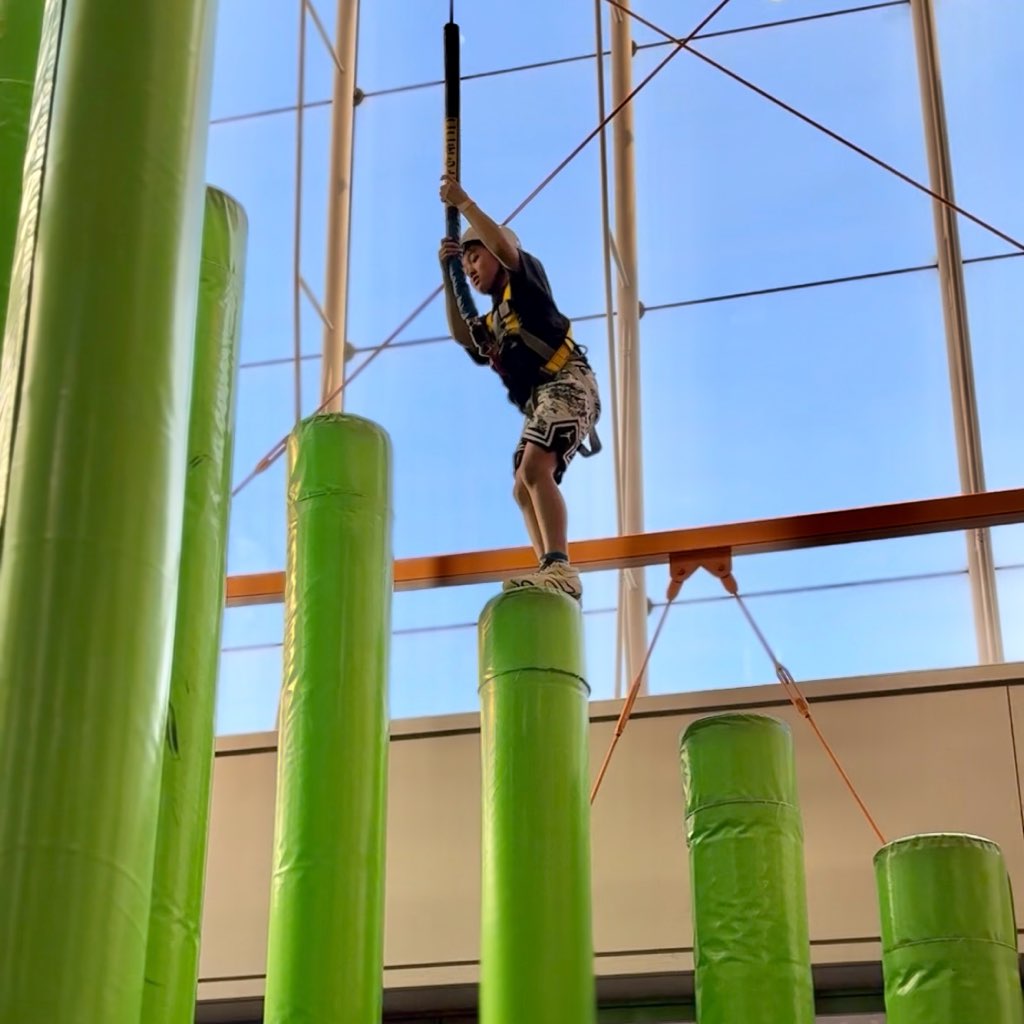 屋内アスレチック【トンデミ平和島】親子でスリル満点のクライミング＆トランポリン体験