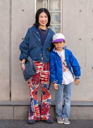 ヴィンテージ好きな親子コーデ。スポーティジャケットで今っぽく
