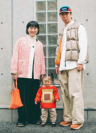 キッズのスクエアニットが主役！ ヴィンテージMIXで冬コーデ