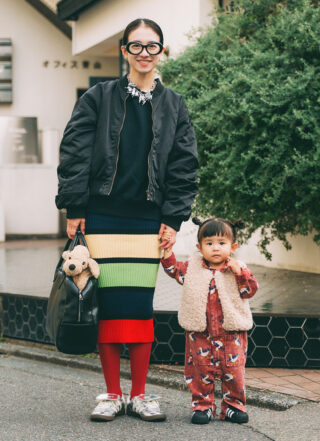 動物モチーフで楽しげリンク! おしゃれ親子の冬コーデ