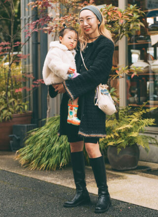 上品アウターで親子リンク！ ユニークアイテムでカジュアルダウン