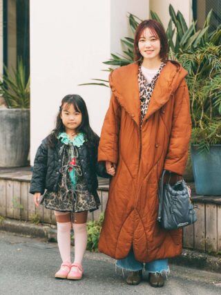 旬なレオパード柄で親子リンク！ 色味を揃えてバランスよく
