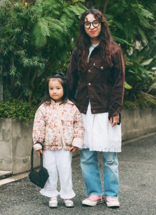 ヴィンテージ好きな親子コーデ！レース投入で甘さをトッピング