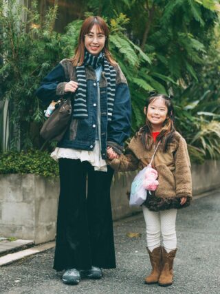 柄を挿してリズミカルに！ スカートレイヤードで親子リンク