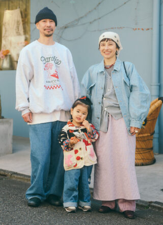 春デニムをシェアした家族コーデ！ 明るめトーンで季節感を加速