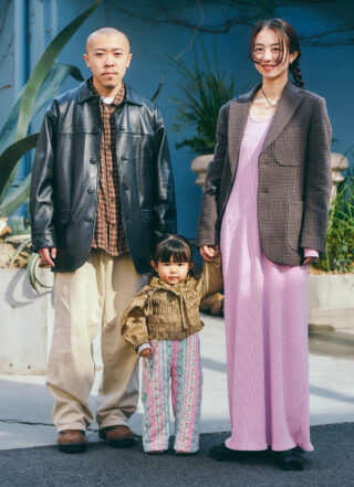 ピンク×ブラウンで春ムード♪ 柄物を挿してリズミカルに